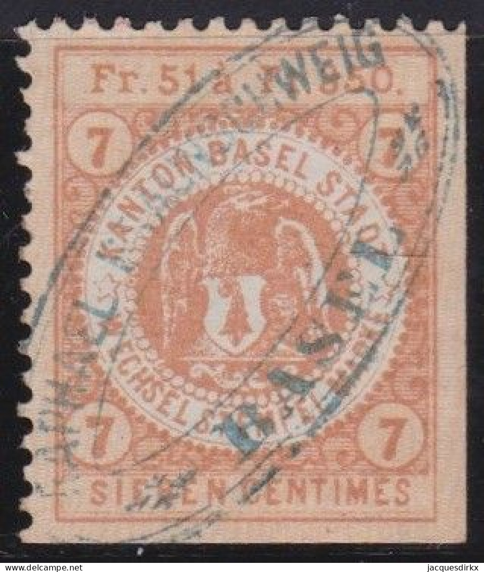 Suisse   .  Yvert  .    Timbre     .        O        .    Oblitéré - 1843-1852 Federal & Cantonal Stamps