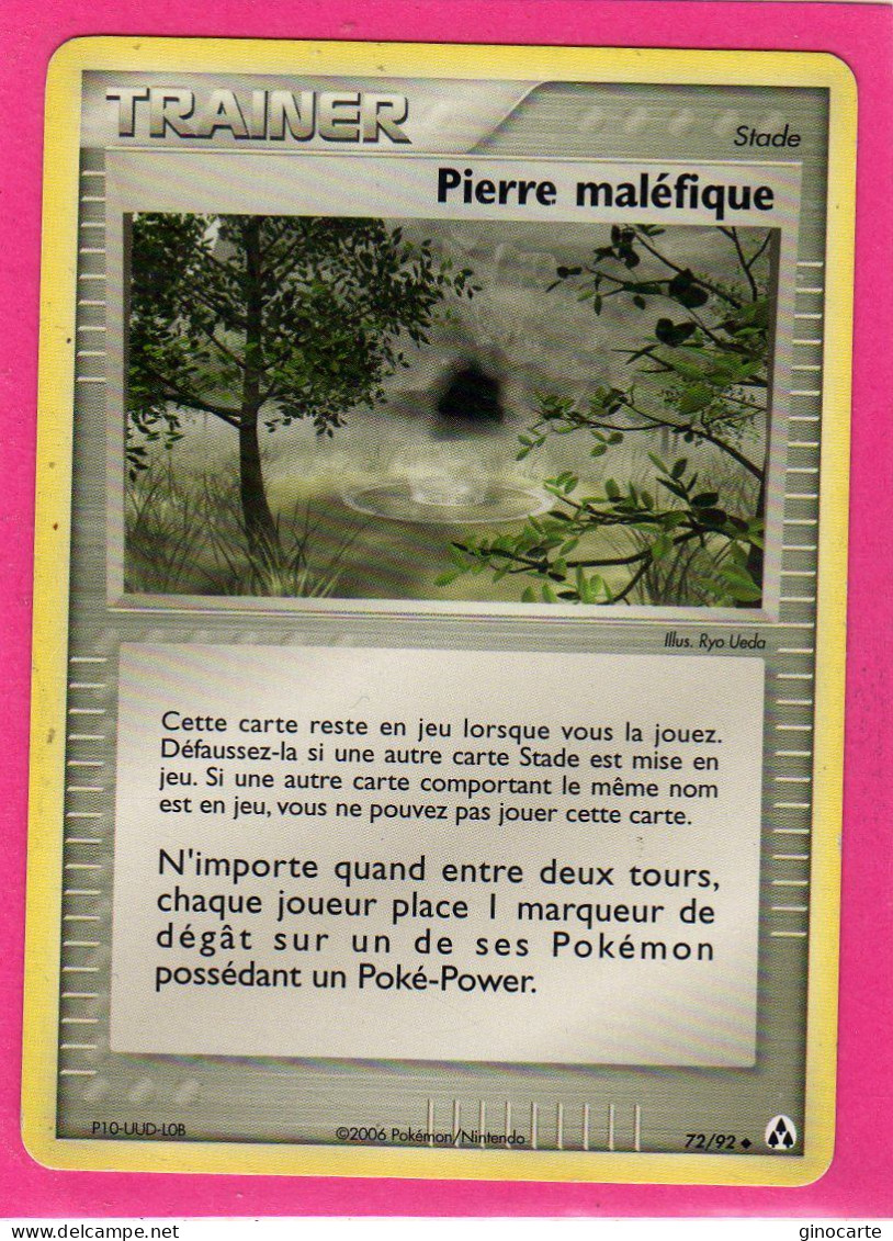 Carte Pokemon 2006 Ex Createur De Legende 72/92 Pierre Malefique Neuve - Ex