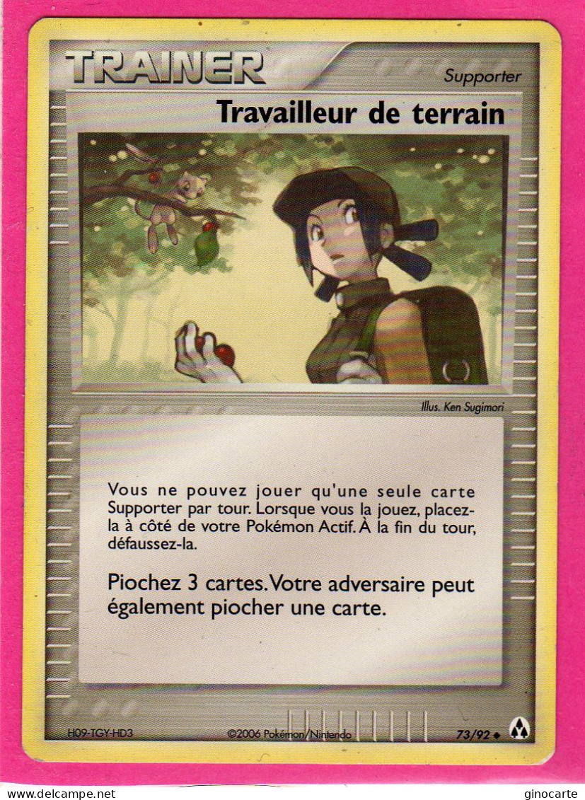 Carte Pokemon 2006 Ex Createur De Legende 73/92 Travailleur De Terrain Bon Etat - Ex