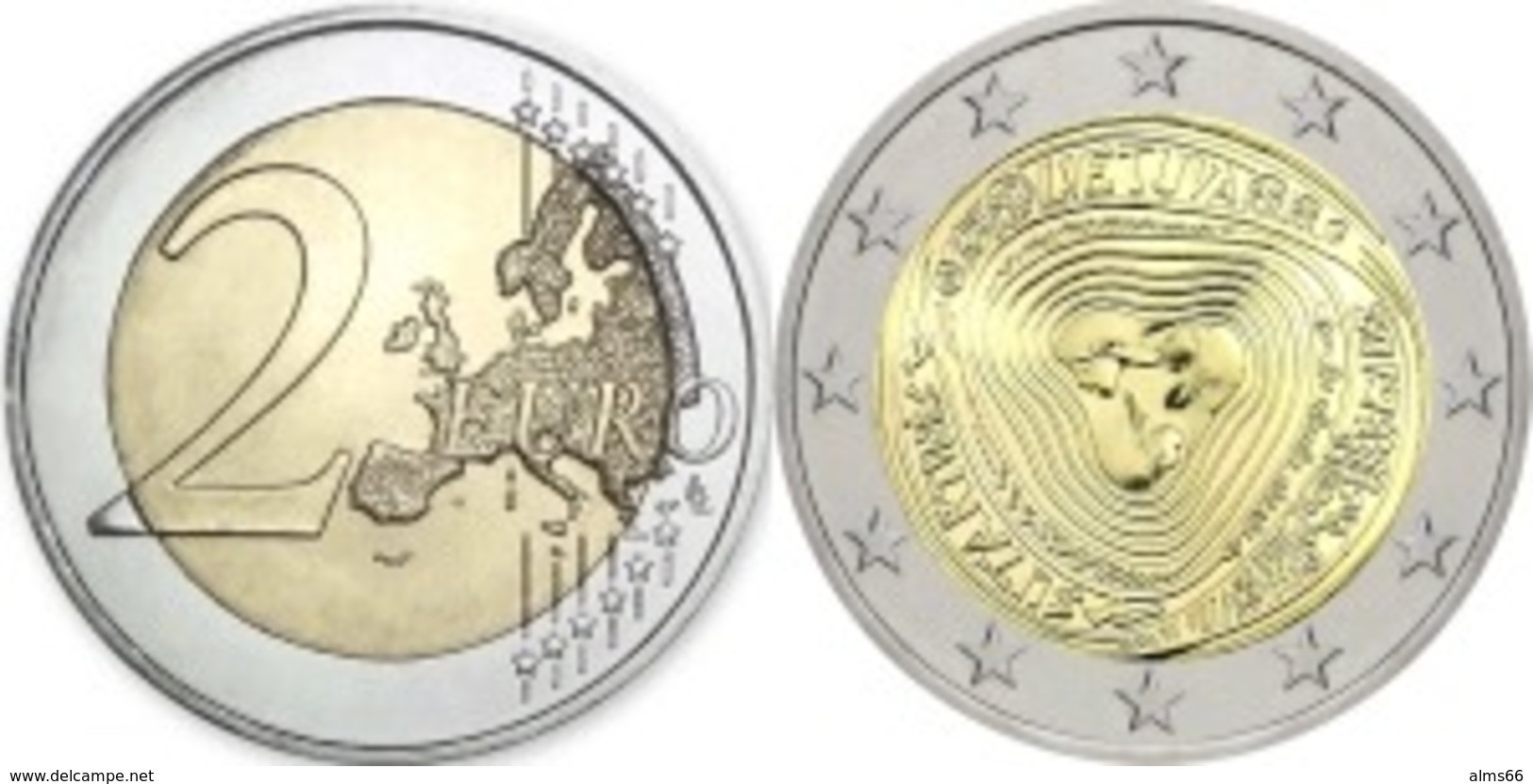 Lithuania 2 Euro 2019 UNC > Lithuanian Multipart Songs - Sutartines - Litauen