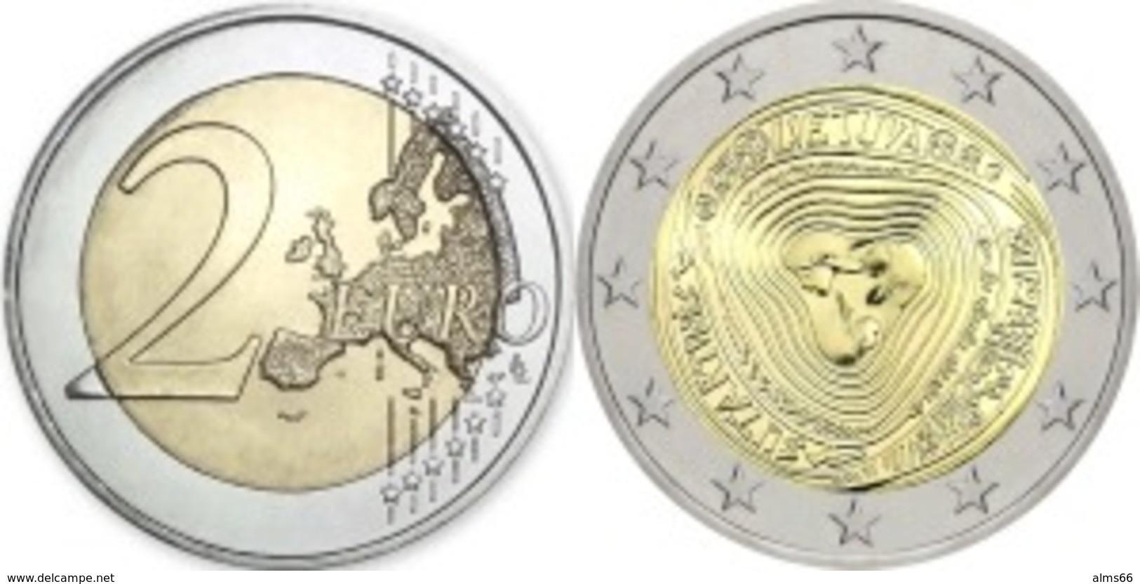 Lithuania 2 Euro 2019 UNC > Lithuanian Multipart Songs - Sutartines - Lituanie
