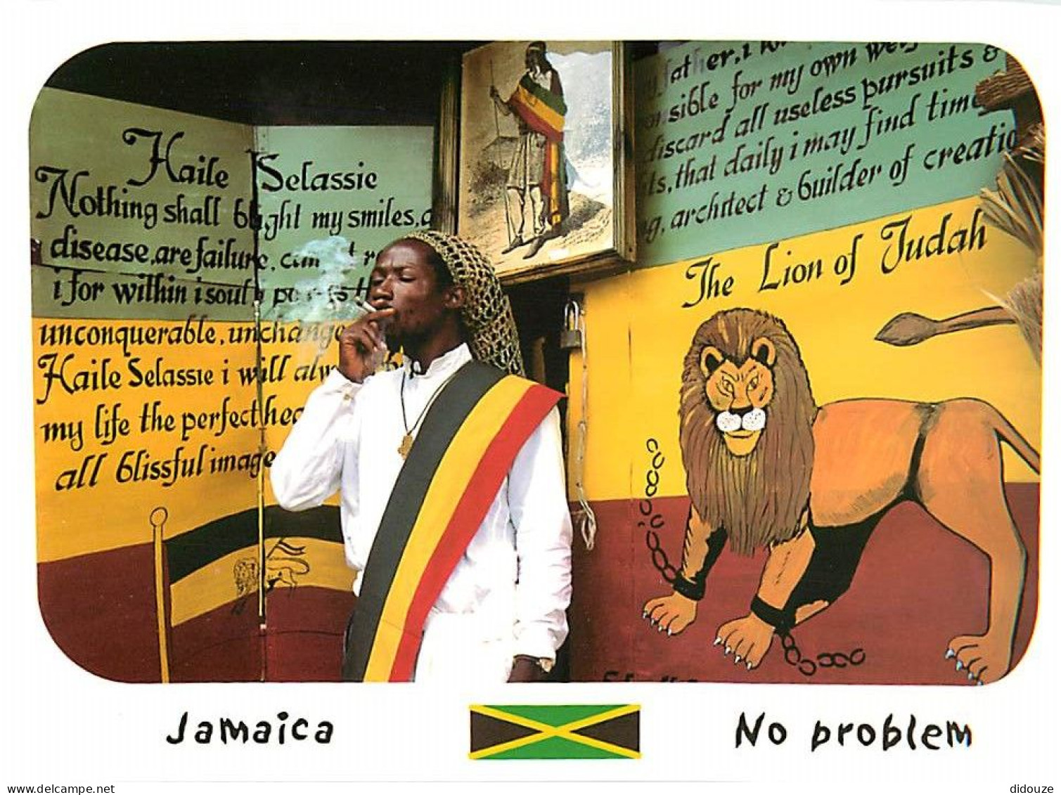 Format Spécial - 170 X 125 Mms - Jamaique - Jamaica - Ras David - Maximum Respect To Jah Rastafari - Carte Neuve - Voir  - Jamaïque