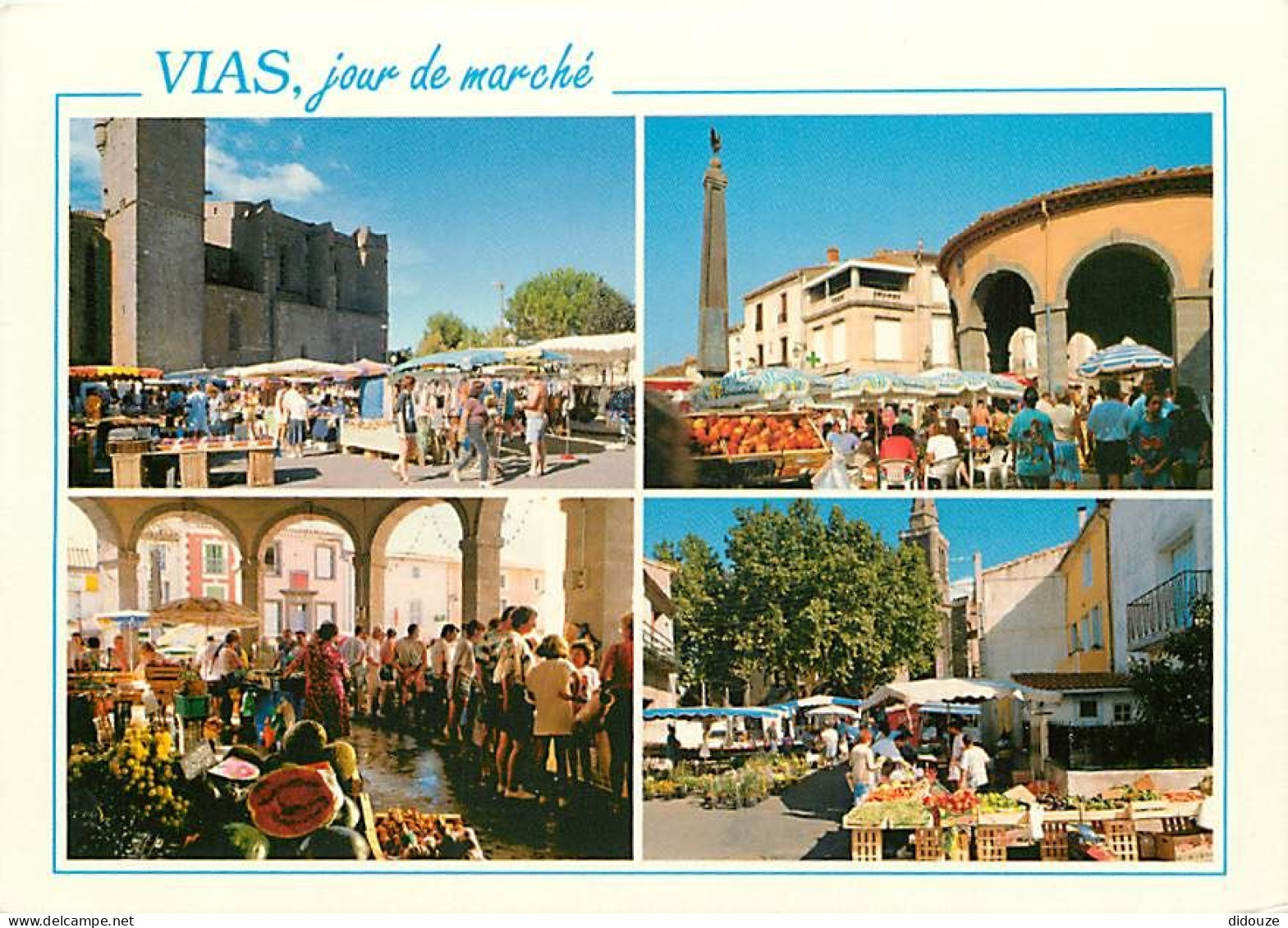 Marchés - Vias - Un Jour De Marché - Multivues - CPM - Voir Scans Recto-Verso - Mercati