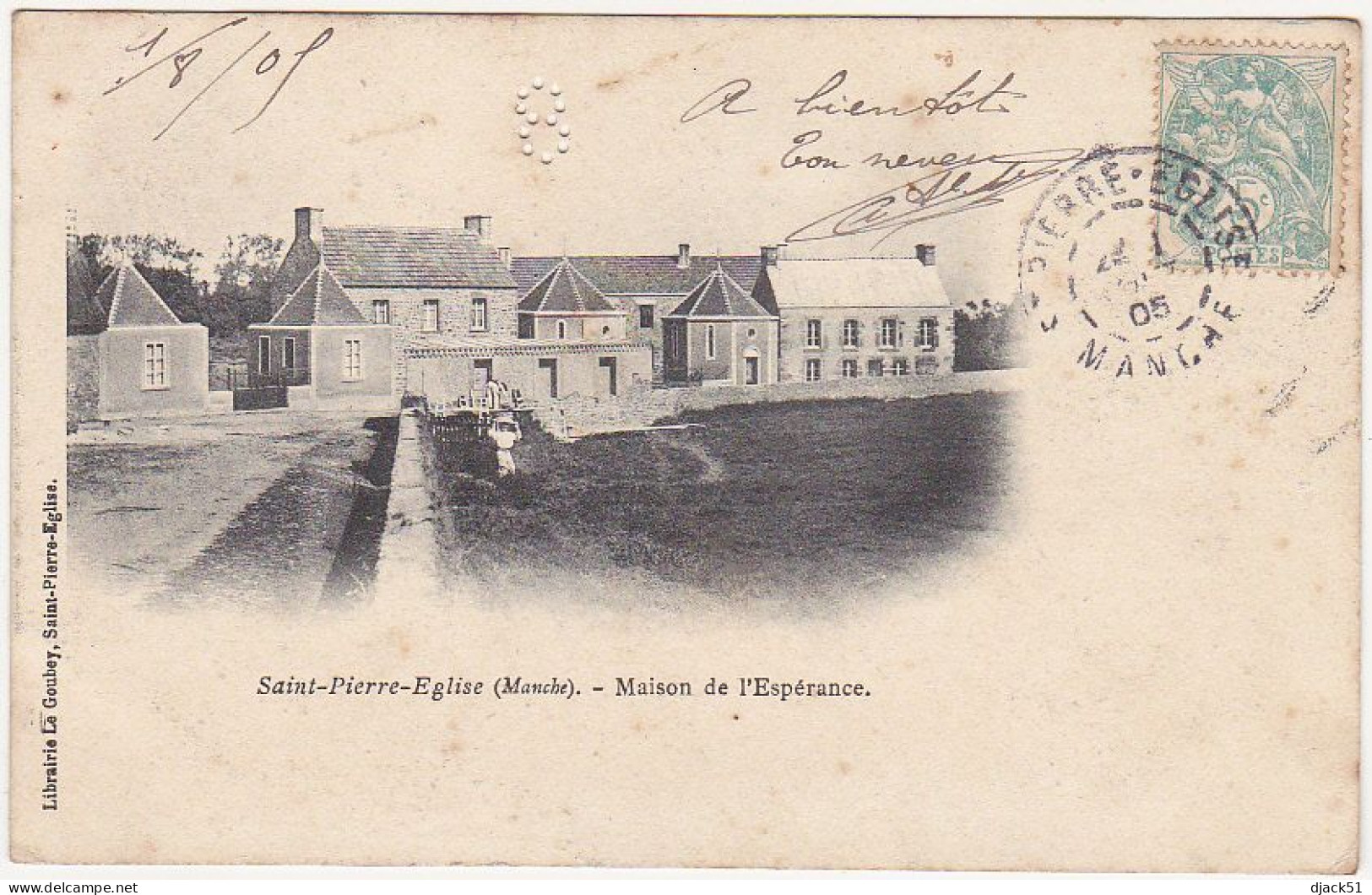 50 - Saint-Pierre-Eglise (Manche) - Maison De L'Espérance / Carte Précurseur- 1905 - Saint Pierre Eglise