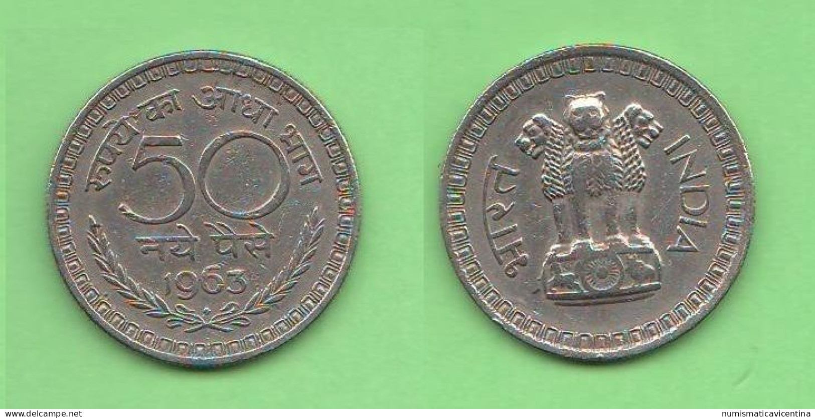 India 50 Paise 1963 Inde Nickel Coin - Inde