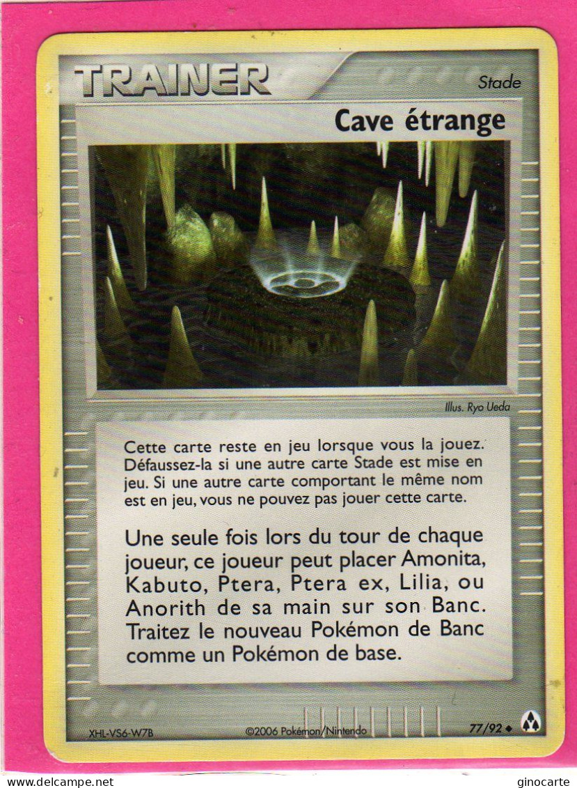 Carte Pokemon 2006 Ex Createur De Legende 77/92 Cave Etrange Bon Etat - Ex