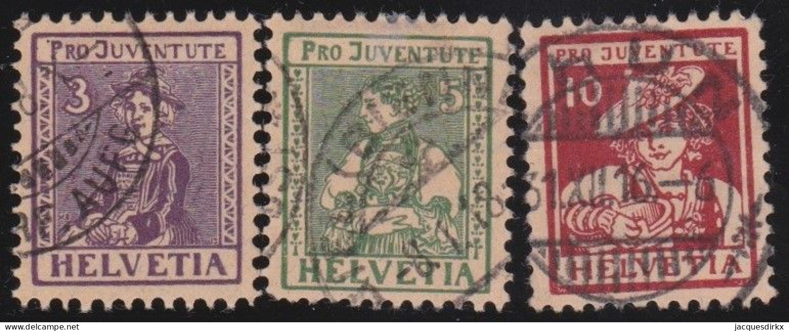 Suisse   .  Yvert  .    151/153   (2 Scans)    .        O        .    Oblitéré - Used Stamps