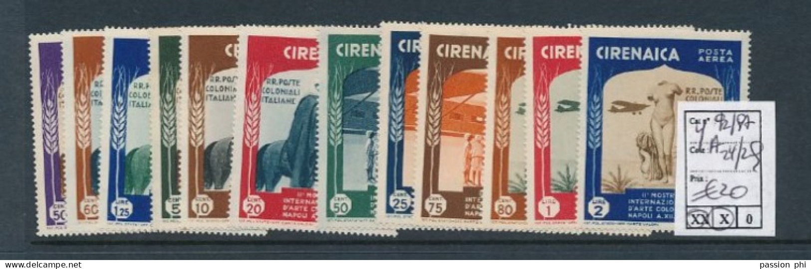 B5 ITALY CIRENAICA YVERT 92/97 + AIR 24/29 MNH OR LH - Cirenaica