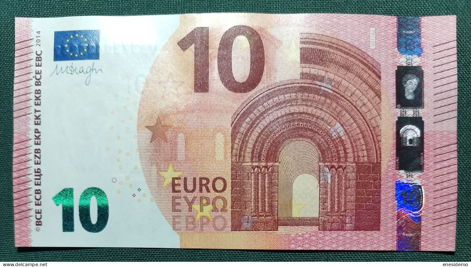 10 EURO SPAIN 2014 DRAGHI V011A2 VB SC FDS UNCIRCULATED  PERFECT - 10 Euro