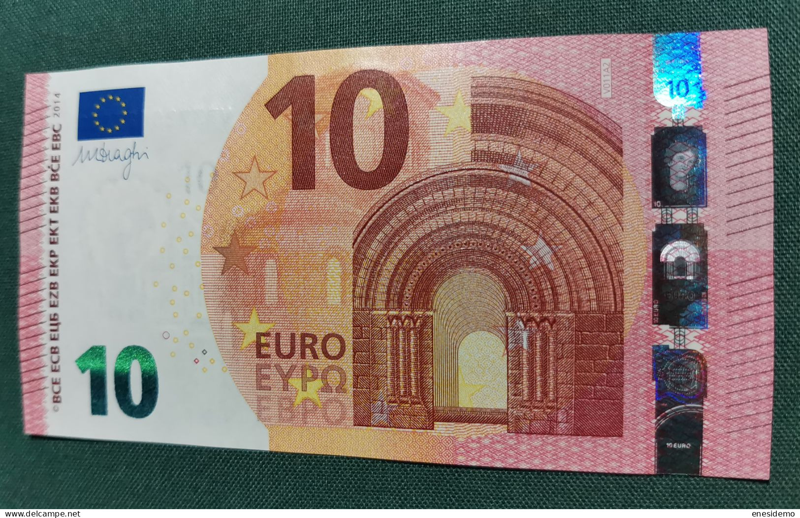 10 EURO SPAIN 2014 DRAGHI V011A2 VB SC FDS UNCIRCULATED  PERFECT - 10 Euro