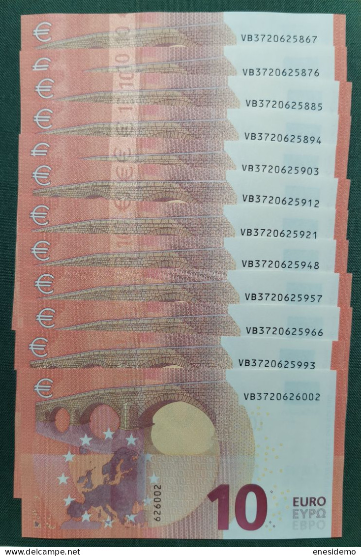 10 EURO SPAIN 2014 DRAGHI V011A2 VB SC FDS UNCIRCULATED  PERFECT - 10 Euro