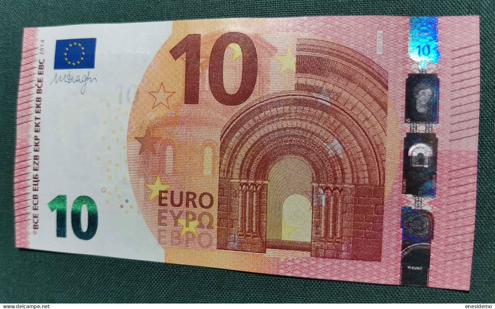 10 EURO SPAIN 2014 DRAGHI V011A2 VB SC FDS UNCIRCULATED  PERFECT - 10 Euro