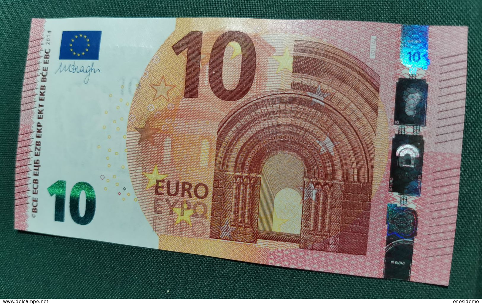 10 EURO SPAIN 2014 DRAGHI V011A2 VB SC FDS UNCIRCULATED  PERFECT - 10 Euro