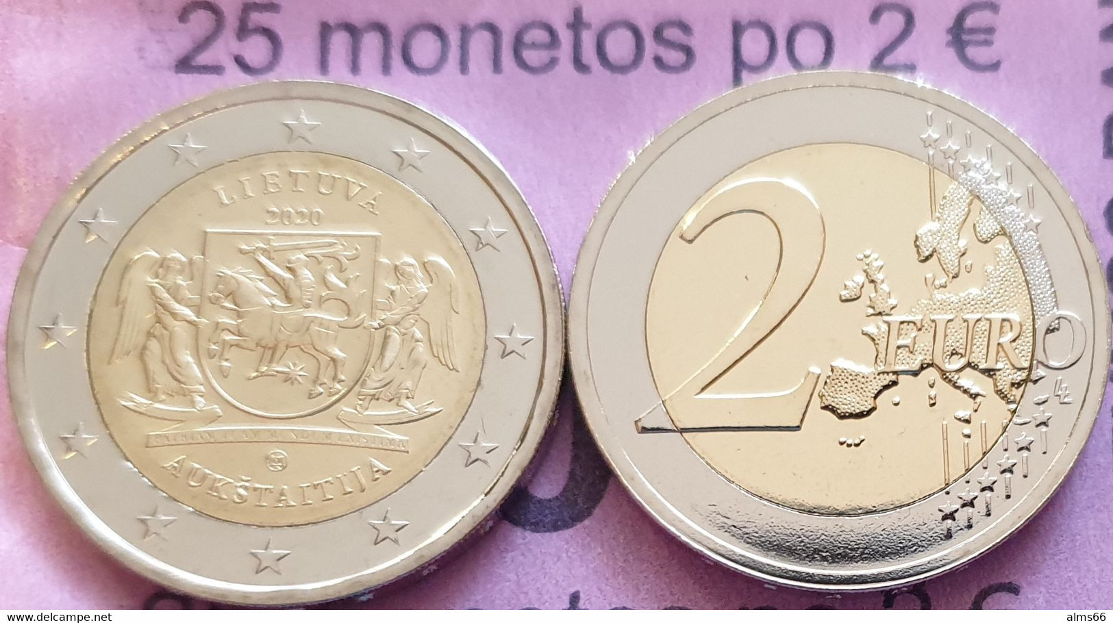 EuroCoins < Lithuania > 2 Euro 2020 UNC < Aukstaitija > - Lituanie