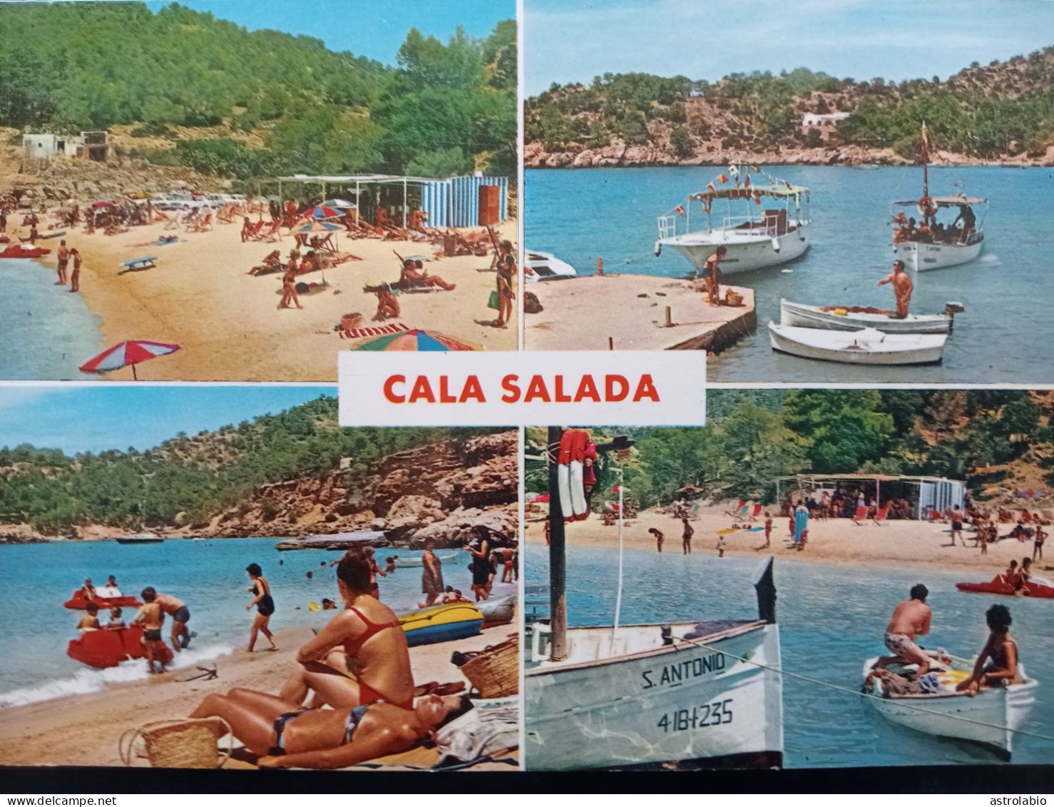 Ibiza, San Antonio Abad, Cala Salada (Baleares) CP Circulada. - Ibiza