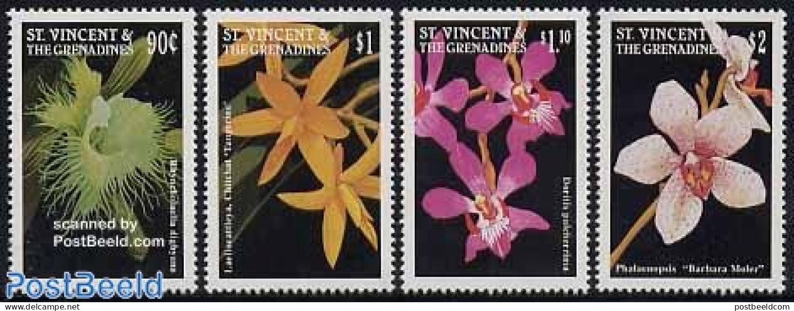 Saint Vincent 1997 Orchids 4v, Mint NH, Nature - Flowers & Plants - St.Vincent (1979-...)