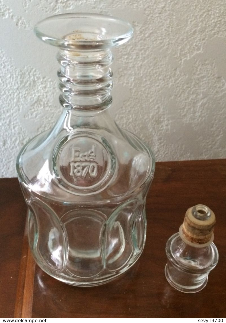 Carafe Whisky Est 1870 - La Loi Fédérale Interdit La Vente Ou La Réutilisation - Verre & Cristal