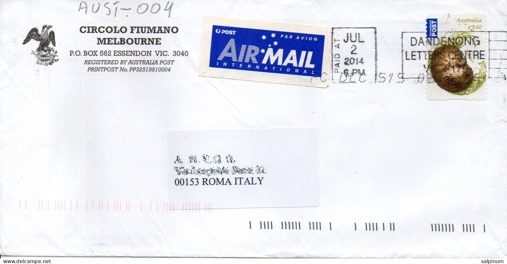 Philatelic Envelope With Stamps Sent From AUSTRALIA To ITALY - Cartas & Documentos