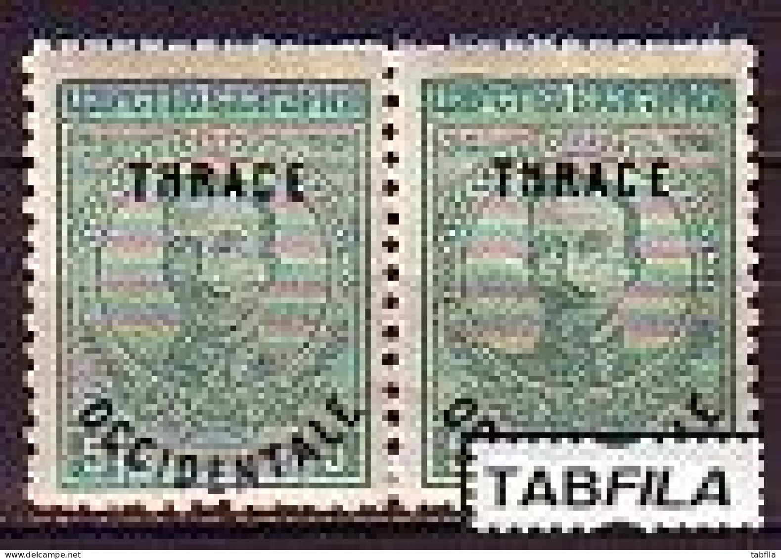 BULGARIA - 1920 - Tim.de 1919 Avec Surcharge "Thrace Occidentale" -  5st -  Mi No 20 MNH - Paire - Unused Stamps