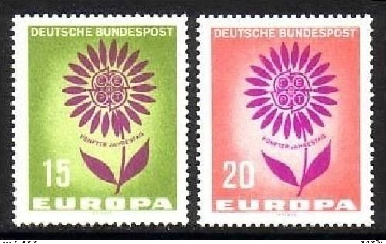 DEUTSCHLAND MI-NR. 445-446 POSTFRISCH(MINT) EUROPA 1964 STILISIERTE BLUME - 1964