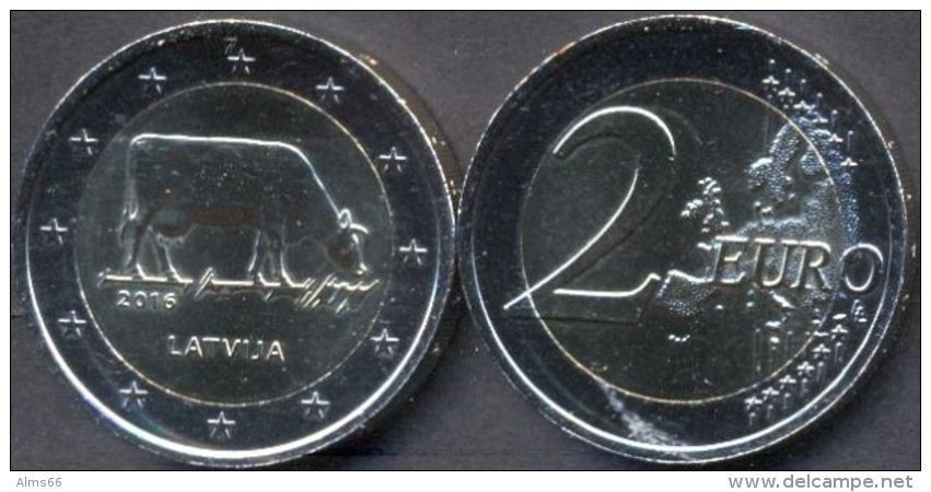 Latvia 2 Euro 2016 UNC =The Latvian Brown= - Lettonie