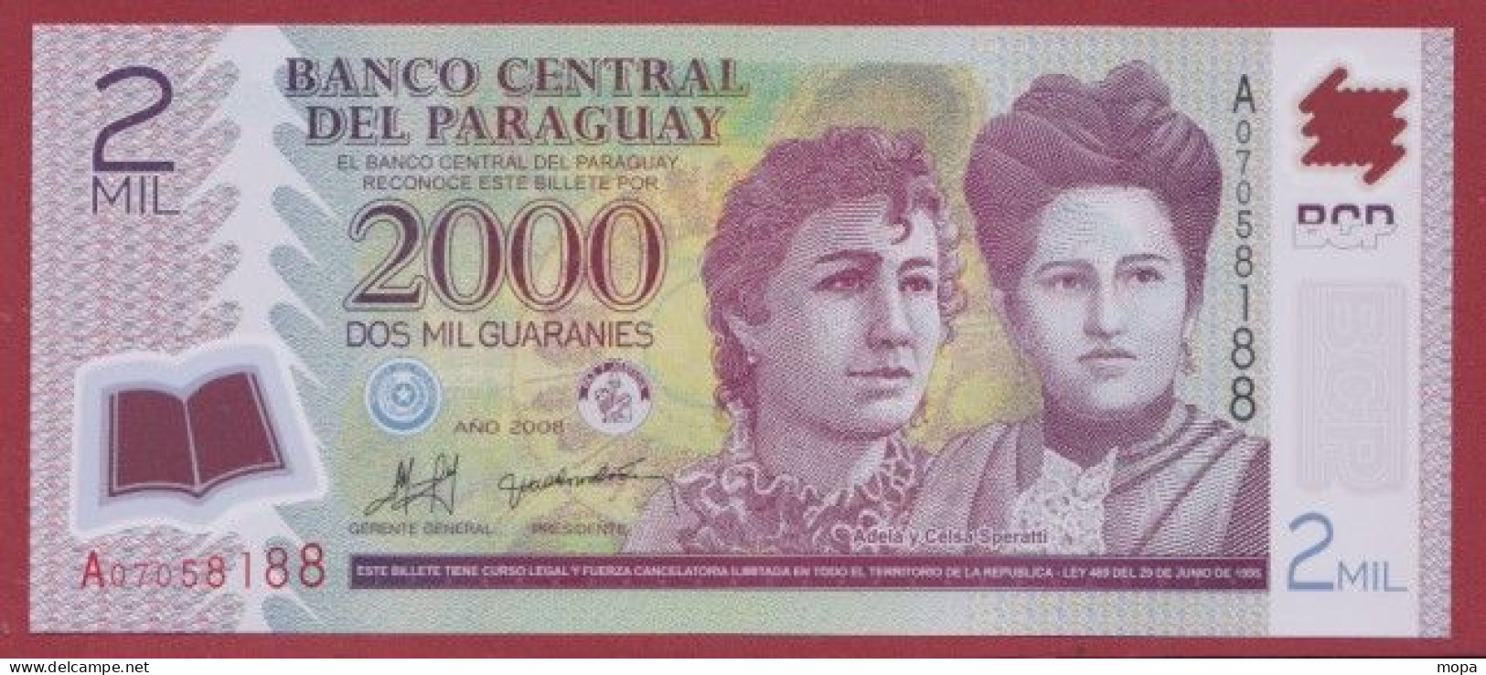 Paraguay    --2000 Milguaranies   --- 2008---UNC --(317) - Paraguay