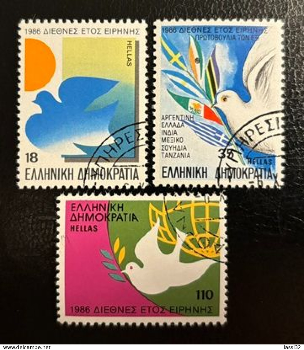 GREECE, 1986, INTERNATIONAL YEAR OF PEACE, USED - Used Stamps