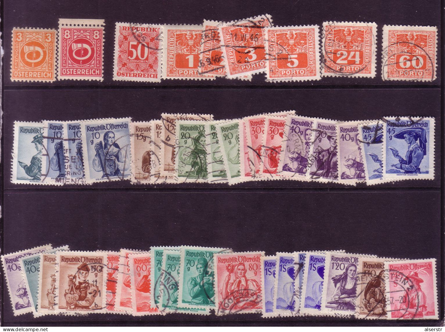 Austria Post WWII Lot - Mezclas (max 999 Sellos)