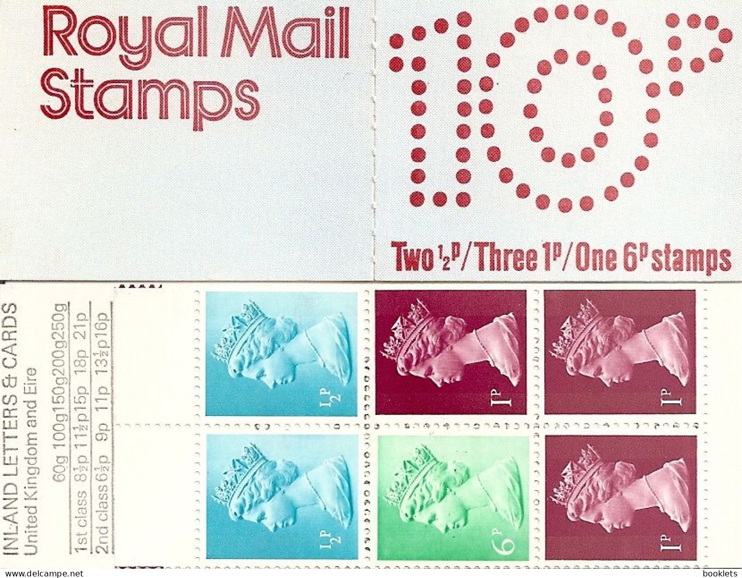 GREAT BRITAIN, FOLDED BOOKLET, 1976, FA1, 10p, 5 Copies - Booklets