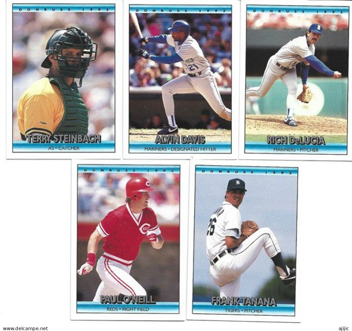 Famous American Baseball Players (Major League Baseball (MLB)) 5 Cards - Lots