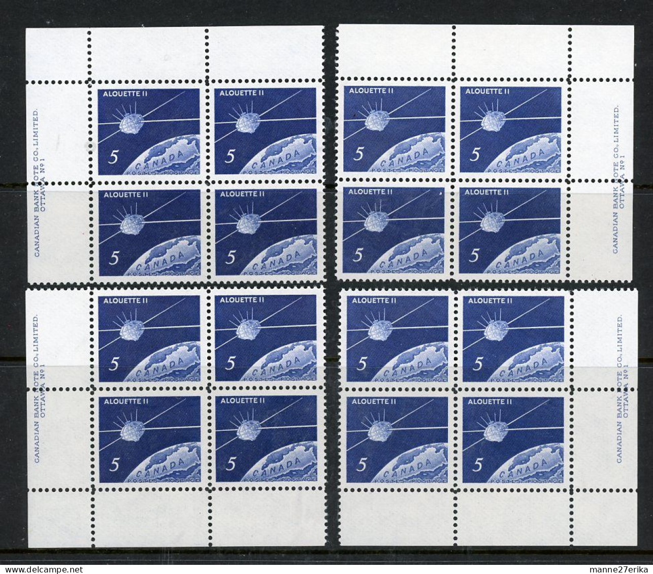 Canada 1966 MNH "Satellite Over Canada" - Unused Stamps