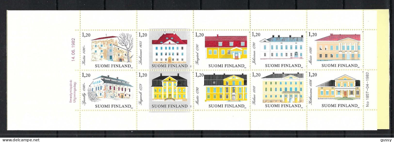 FINLANDE 1982: Carnet De 10 TP Neufs** "Les Grandes Maisons" - Booklets