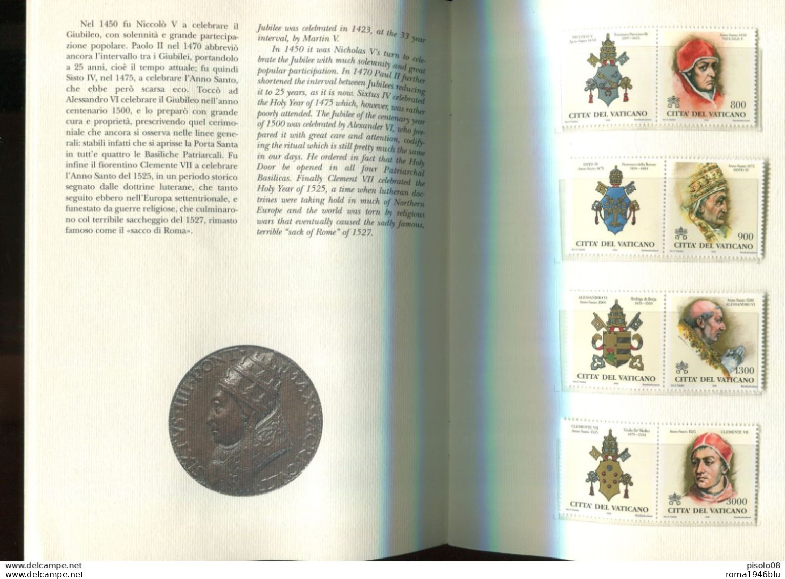 VATICANO 2000 FOLDER I PAPI E GLI ANNI SANTI 1300-2000 RARISSIMO - Booklets