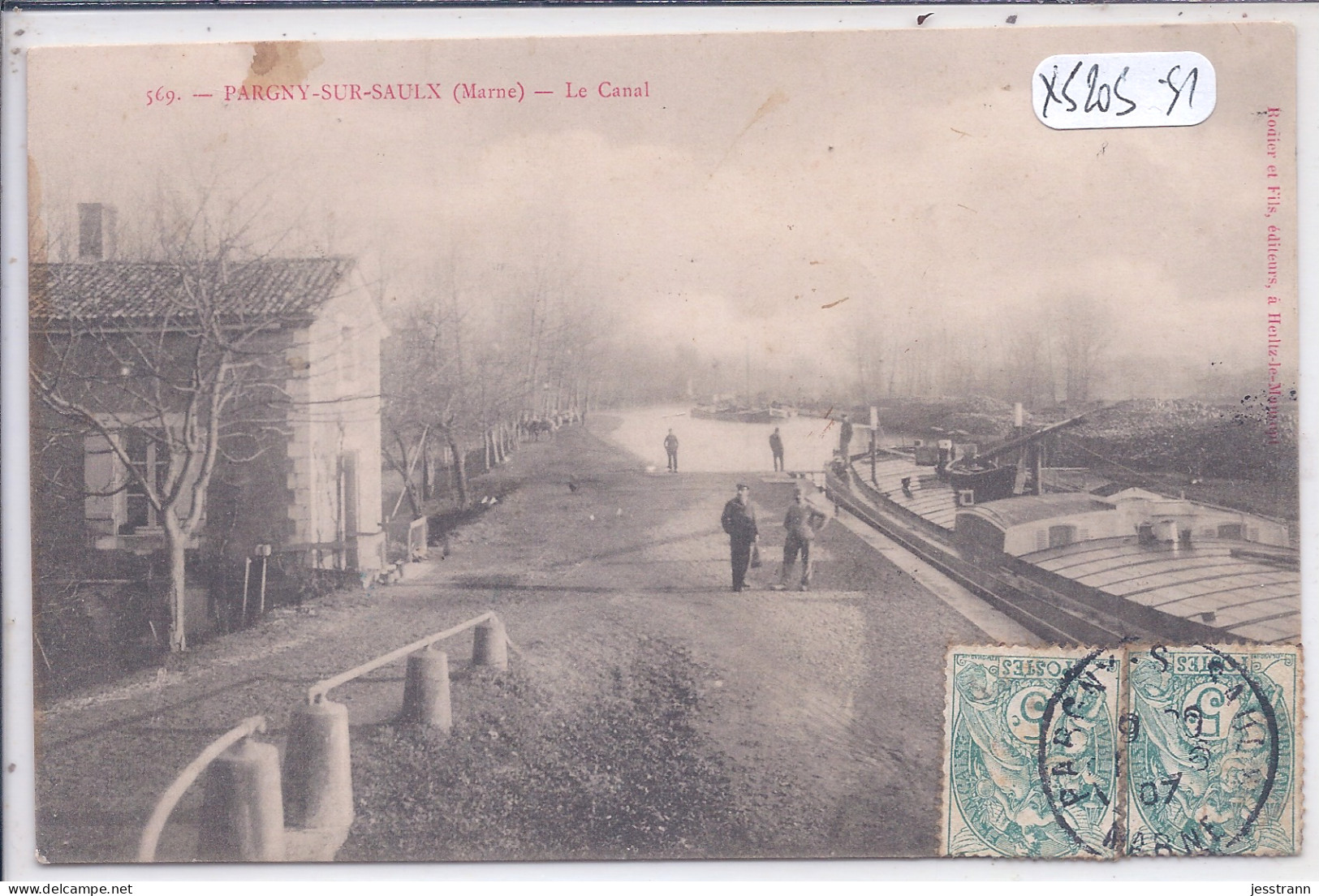 PARGNY-SUR-SAULX- LE CANAL- UNE PENICHE A QUAI - Pargny Sur Saulx