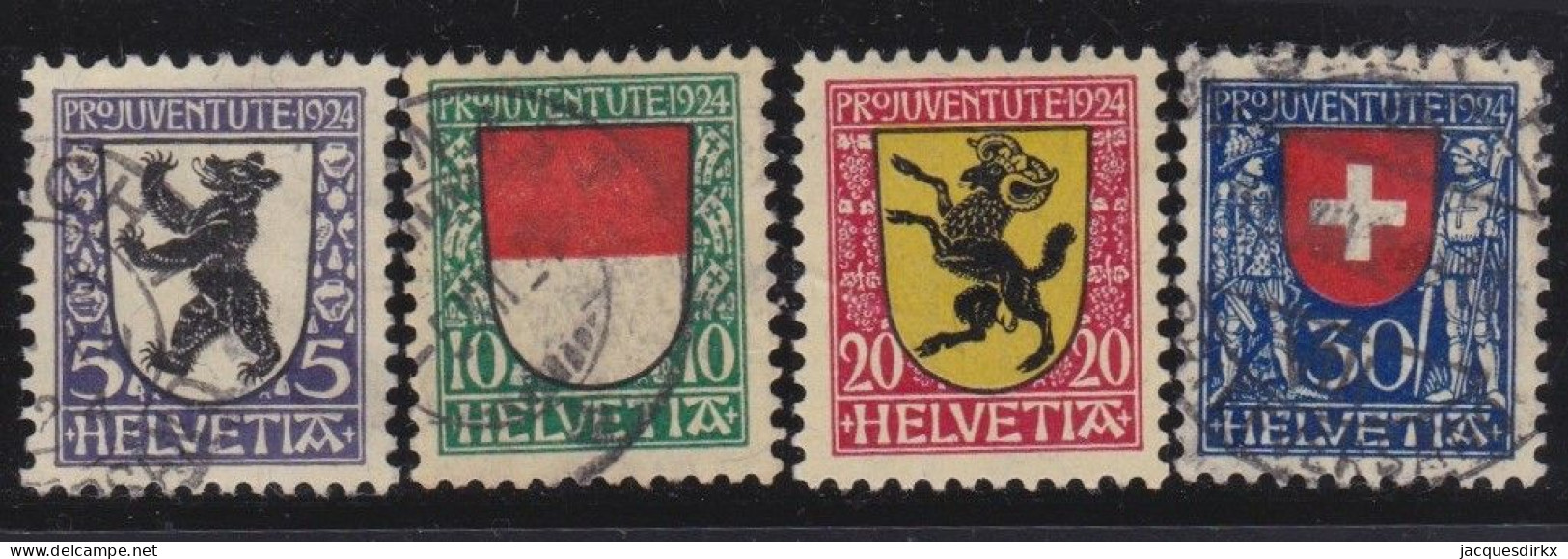 Suisse   .  Yvert  .     214/217     .        O (216: *)        .    Oblitéré - Gebruikt