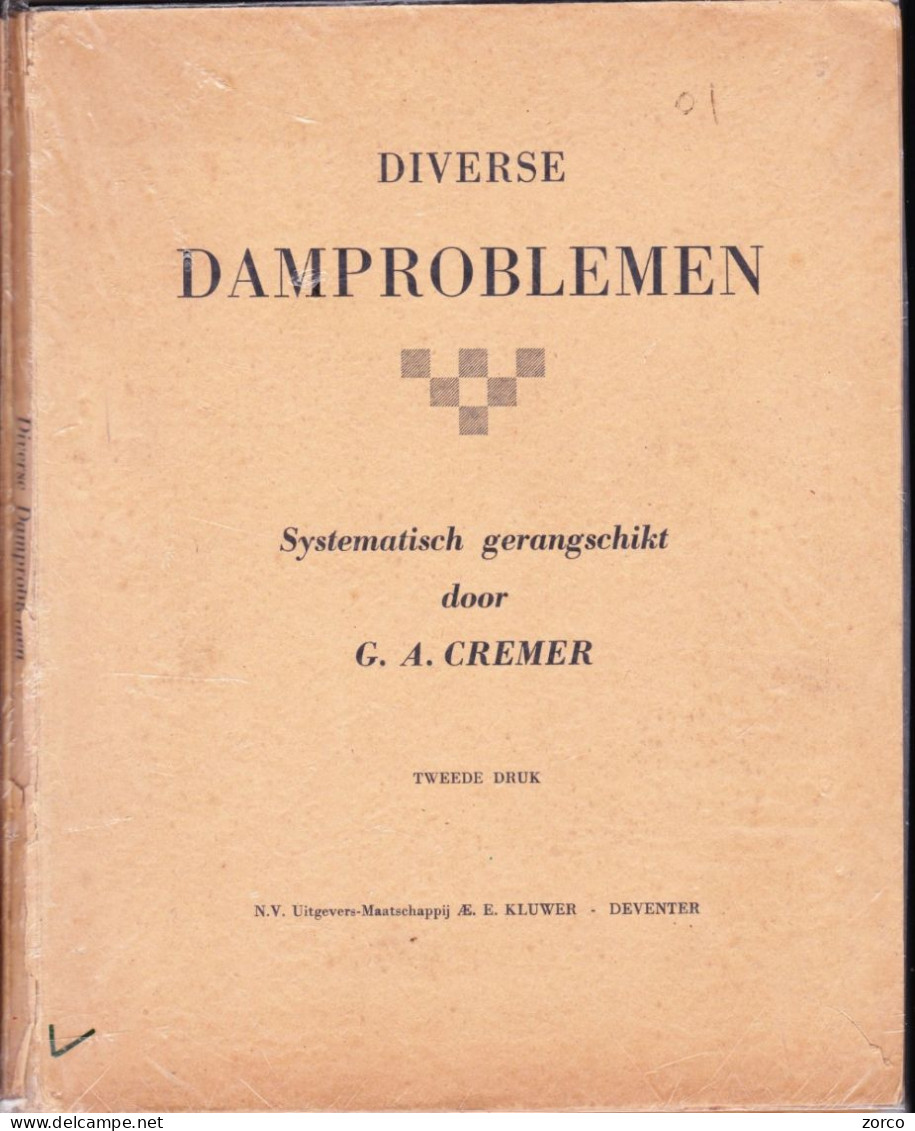 JEU DE DAMES. Livre "DIVERSE DAMPROBLEMEN" Par G.A CREMER. - Vecchi