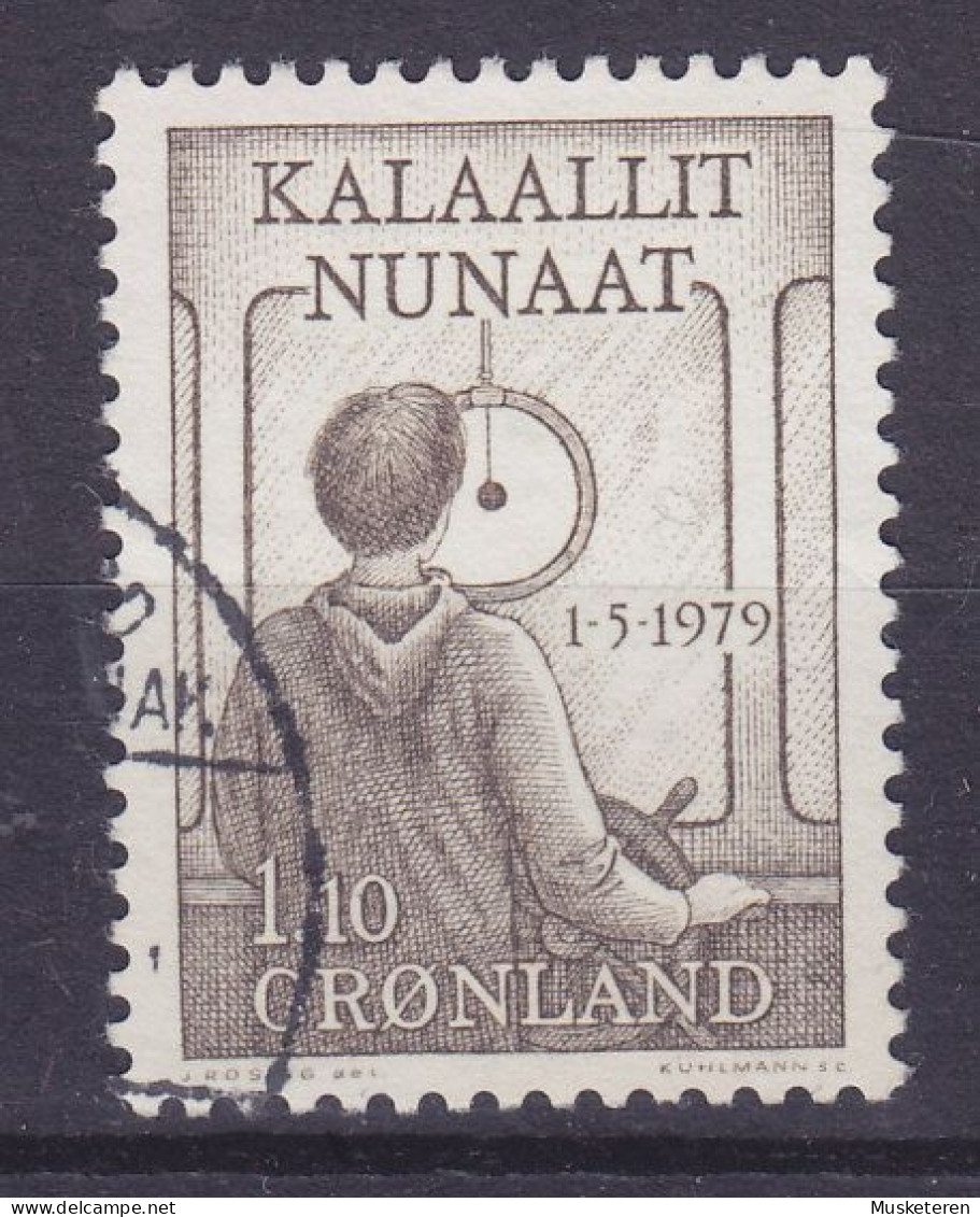 Greenland 1979 Mi. 115, 1.10 (Kr) Innere Autonomie Steuermann - Oblitérés