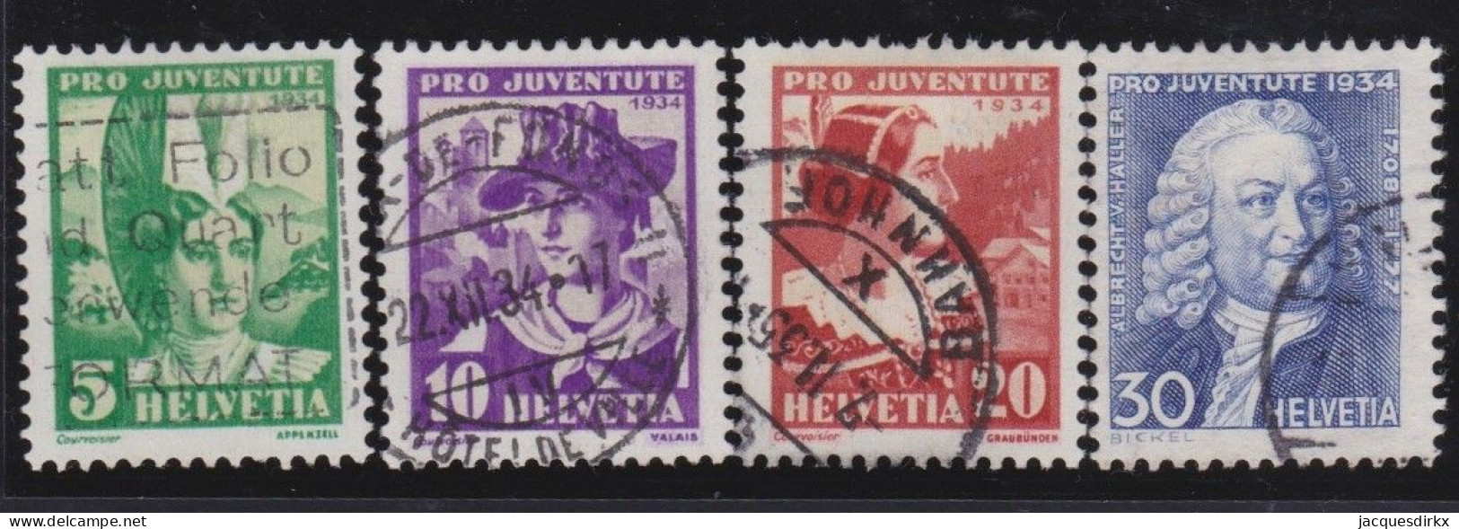 Suisse   .  Yvert  .     278/281     .        O        .    Oblitéré - Used Stamps