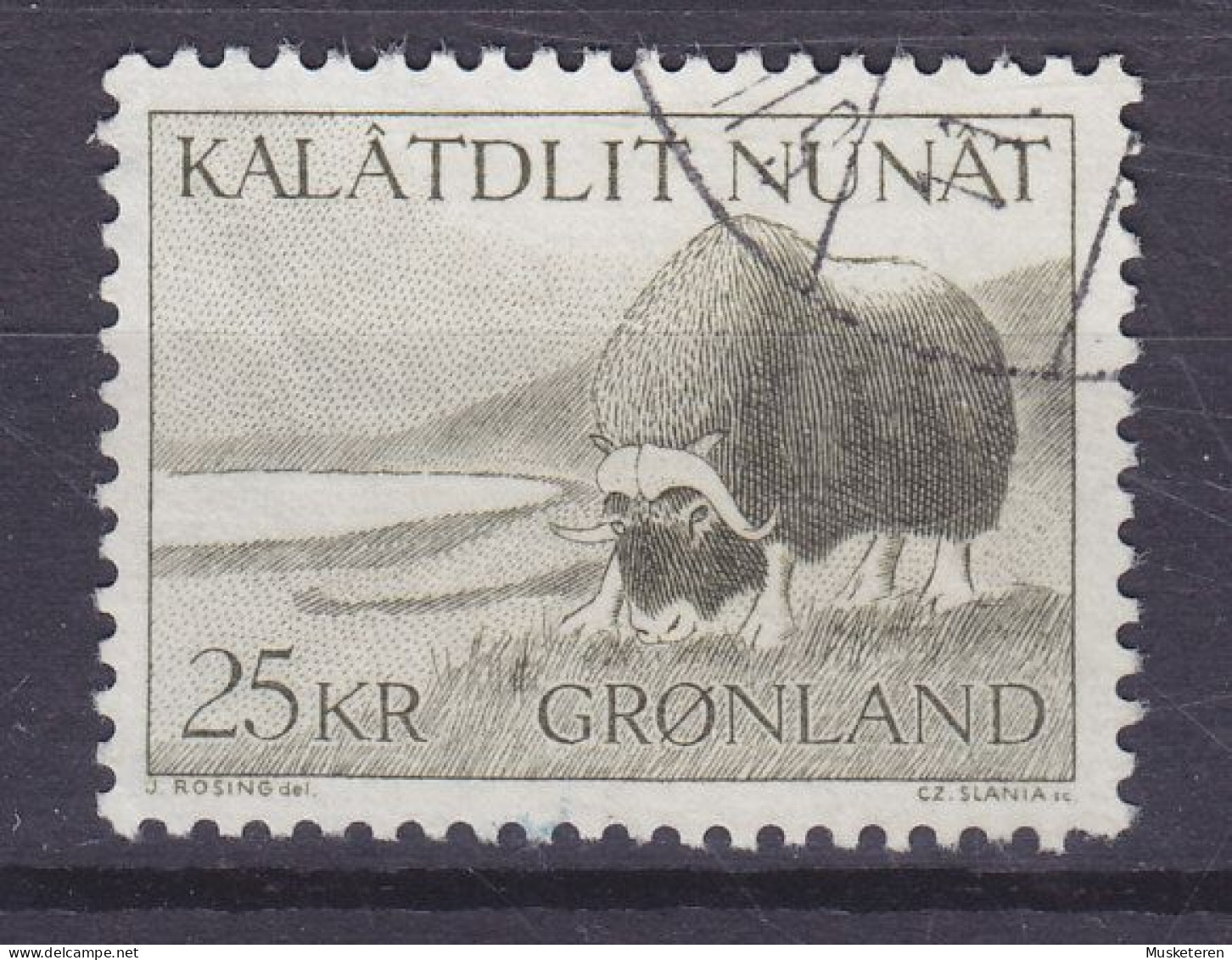 Greenland 1969 Mi. 74, 25 Kr Tierwelt Moschusochse Musk Beef Boeuf Musqué Carne De Res Almizcler (Cz. Slania) - Oblitérés