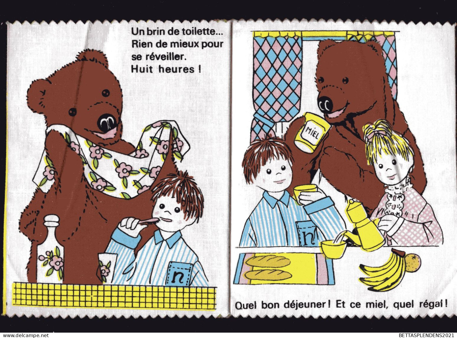 Livre En Tissu -Une Bonne Journée Avec NOUNOURS - PIMPRENELLE & NICOLAS - RTF 1964 - Autres & Non Classés