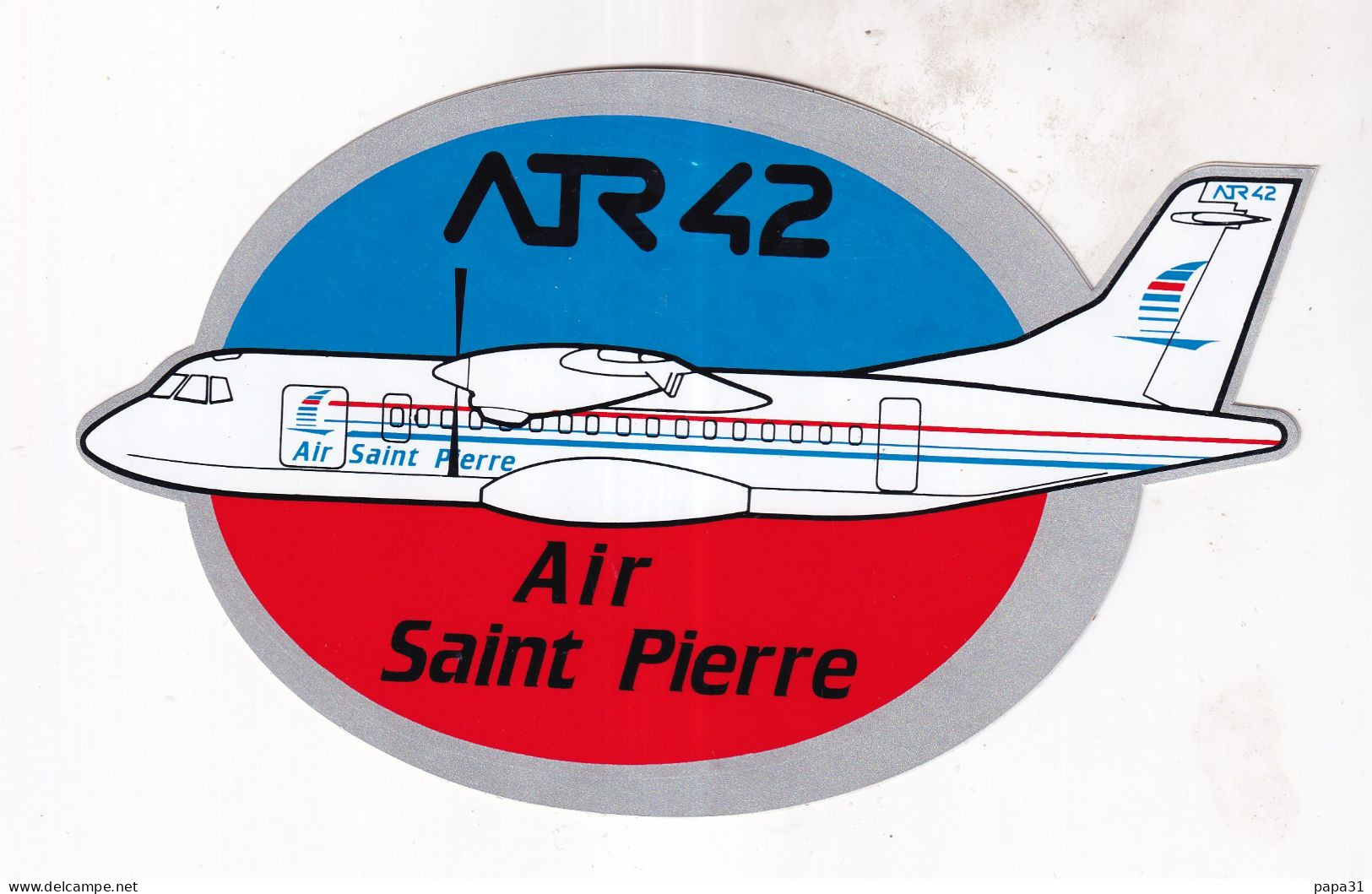 Autocollant Avion -   ATR 42  AIR SAINT PIERRE - Pegatinas