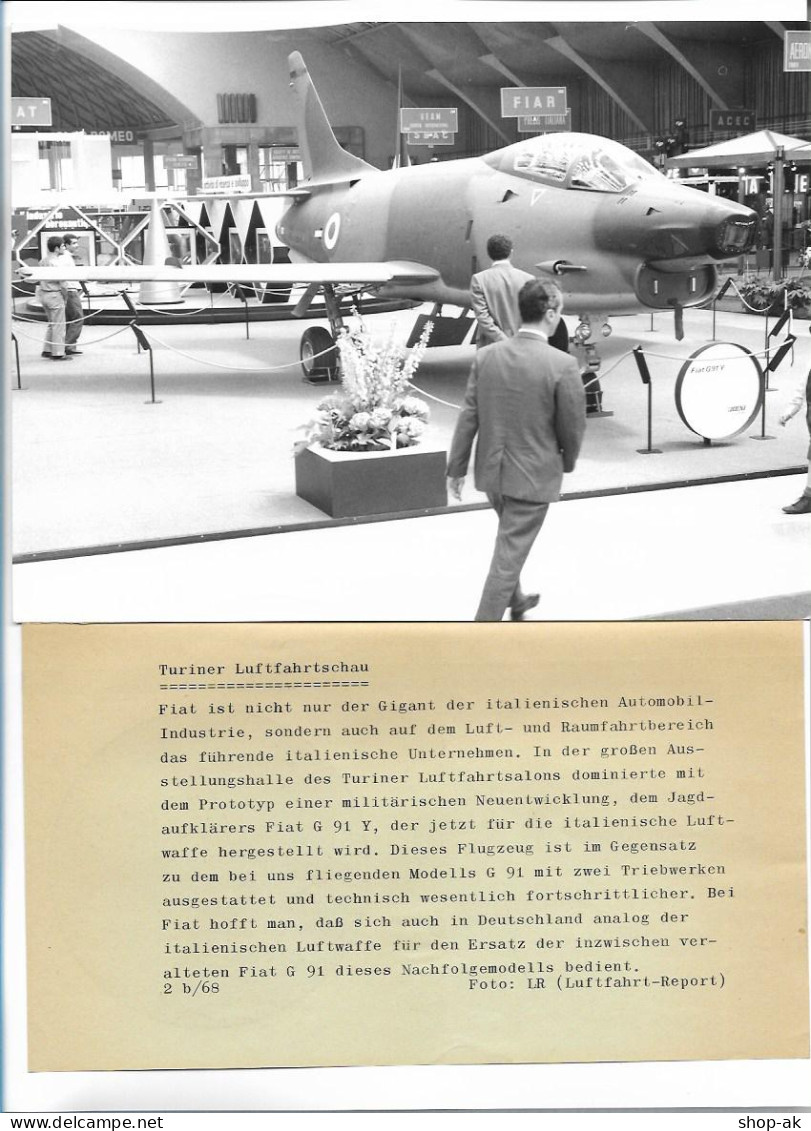 C5447/ Lufthansa Flugzeug Turin Luftfahrtschau Jagdaufklärer Fiat G 91 Y Foto  - Sonstige & Ohne Zuordnung