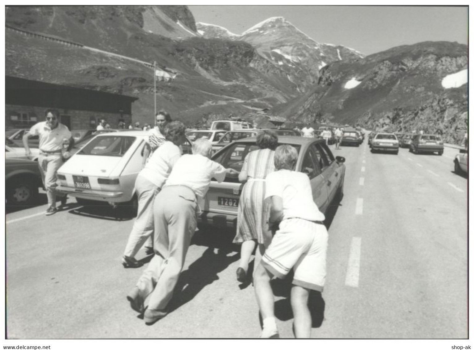 C5633/ Groß Glockner Stau, Autos  Foto 21 X 15 Cm 70/80er Jahre - Voitures