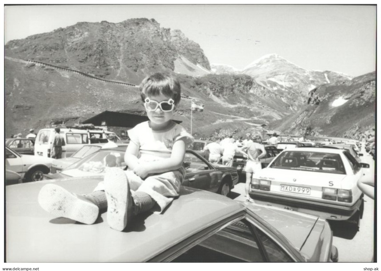 C5639/ Groß Glockner Stau, Autos  Foto 21 X 15 Cm 70/80er Jahre - Voitures