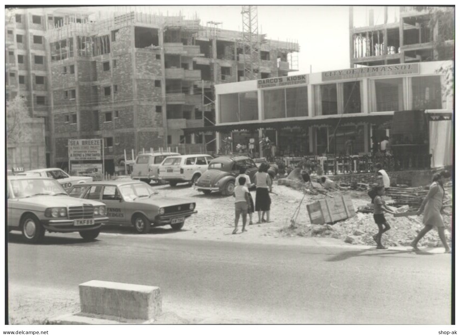 C5648/ Nikosia Zypern  Baustelle  Foto 21 X 15 Cm 70er Jahre - Chypre