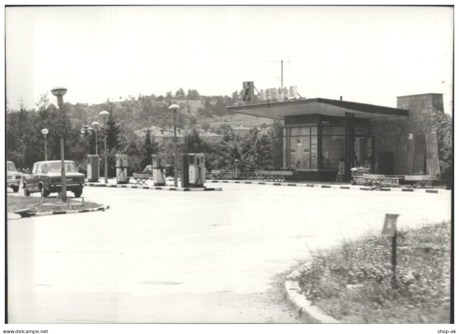 C5698/ Autoput Bulgarien Bei Dragoman Tankstelle Foto 21 X 15 Cm 70erJahre  - KFZ