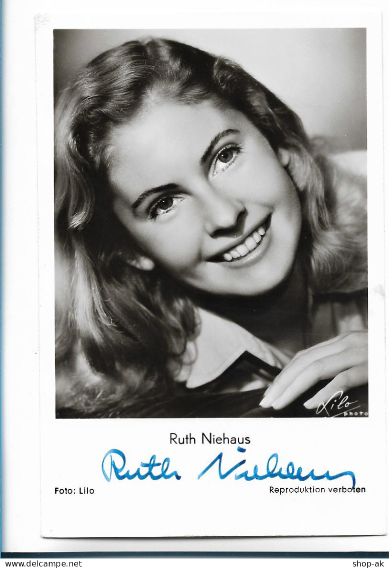 MM0602/ Ruth Niehaus  Original Autogramm Rüdel  AK Ca.1960 - Autographs