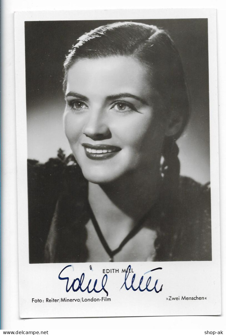 MM513/ Edith Mill  Original Autogramm Unterschrift Foto AK Ca.1960 - Autographs