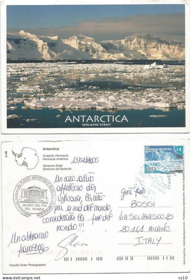 Antarctica #2 PPCs By Cruise Vessel "The Explorer" From Ushuaia 1996 + El Calafate Glacier Perito Moreno 2006 Argentina - Preserve The Polar Regions And Glaciers