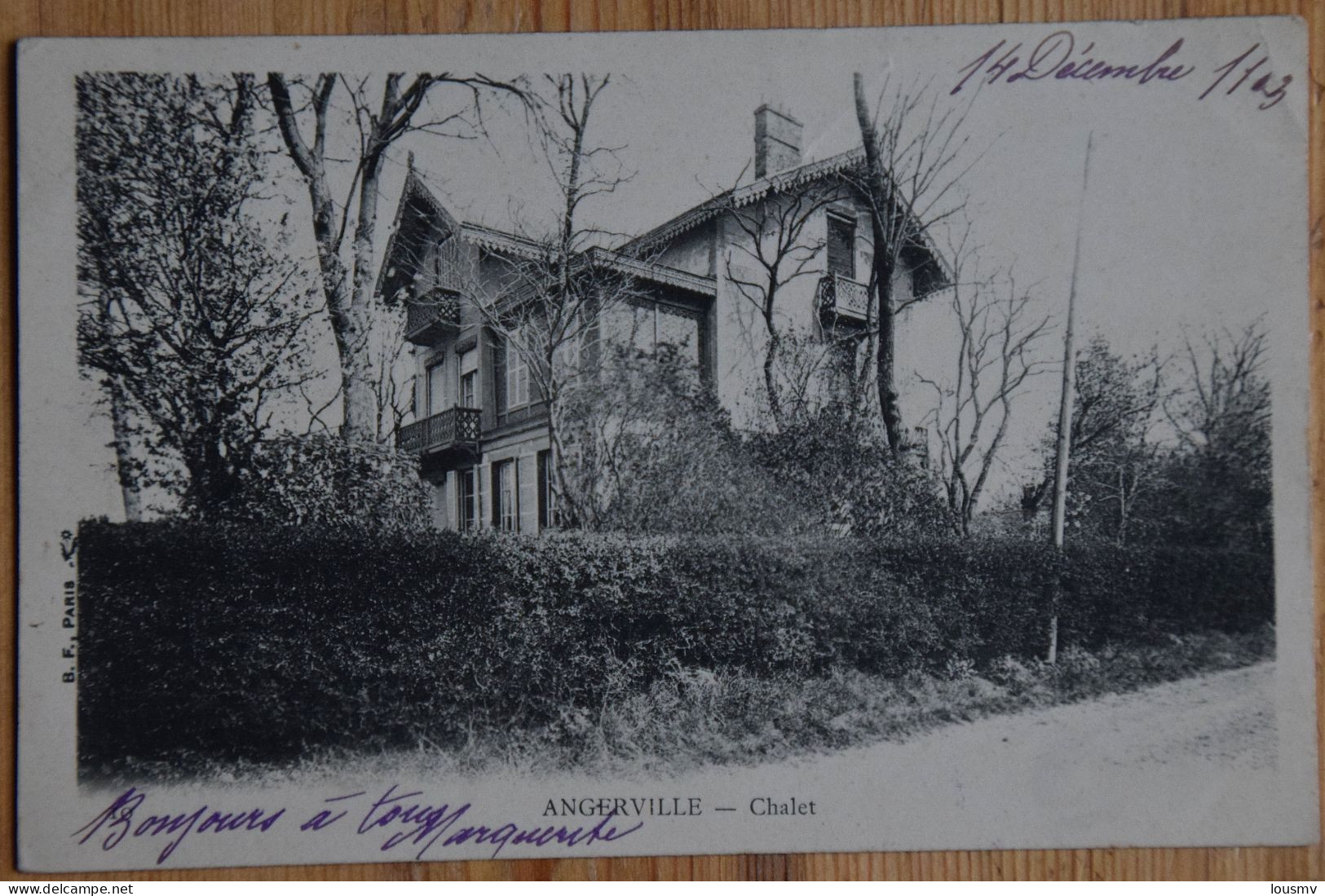 91 : Angerville - Chalet - Dos Simple 1903 - (n°28815) - Angerville